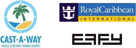Royal Caribbean International, EFFY Jewelry and Cast-A-Way logos